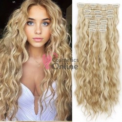 Extensie de par Full Head delux Wave de 55 cm, Blond Inchis cu suvite Blonde PC24613